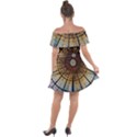 Barcelona Stained Glass Window Off Shoulder Velour Dress View2