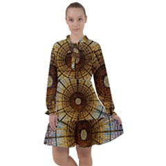 Barcelona Stained Glass Window All Frills Chiffon Dress by Cemarart