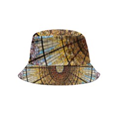 Barcelona Stained Glass Window Inside Out Bucket Hat (kids) by Cemarart