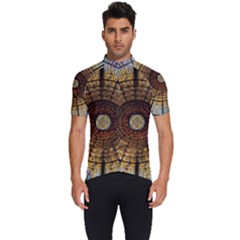 Barcelona Stained Glass Window Men s Short Sleeve Cycling Jersey by Cemarart