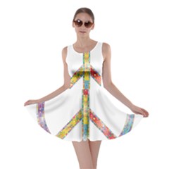 Flourish Decorative Peace Sign Skater Dress by Cemarart