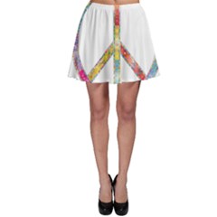 Flourish Decorative Peace Sign Skater Skirt by Cemarart