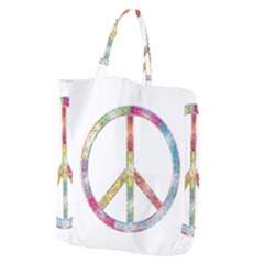 Flourish Decorative Peace Sign Giant Grocery Tote by Cemarart