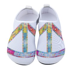 Flourish Decorative Peace Sign Kids  Sock-style Water Shoes by Cemarart