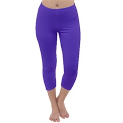 Ultra Violet Purple Capri Winter Leggings  by bruzer