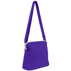 Ultra Violet Purple Zipper Messenger Bag by bruzer