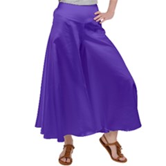 Ultra Violet Purple Women s Satin Palazzo Pants by bruzer