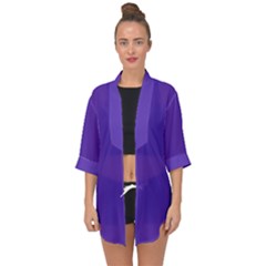 Ultra Violet Purple Open Front Chiffon Kimono by bruzer