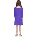 Ultra Violet Purple Kids  Quarter Sleeve Skater Dress View2