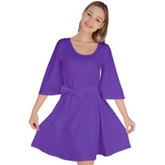 Ultra Violet Purple Velour Kimono Dress by bruzer