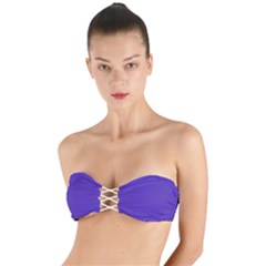 Ultra Violet Purple Twist Bandeau Bikini Top by bruzer