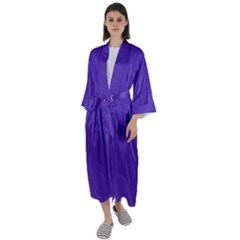 Ultra Violet Purple Maxi Satin Kimono by bruzer