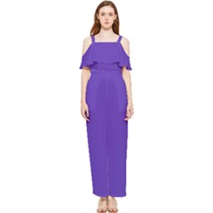 Ultra Violet Purple Draped Sleeveless Chiffon Jumpsuit by bruzer