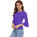 Ultra Violet Purple Bell Sleeve Top View2