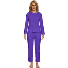 Ultra Violet Purple Womens  Long Sleeve Lightweight Pajamas Set