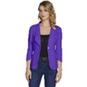 Ultra Violet Purple Women s One-Button 3/4 Sleeve Short Jacket View1