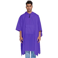 Ultra Violet Purple Men s Hooded Rain Ponchos by bruzer