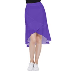 Ultra Violet Purple Frill Hi Low Chiffon Skirt by bruzer