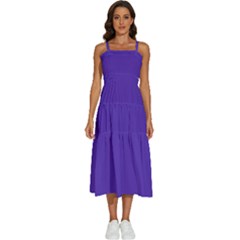 Ultra Violet Purple Sleeveless Shoulder Straps Boho Dress by bruzer