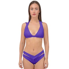 Ultra Violet Purple Double Strap Halter Bikini Set by bruzer