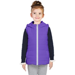 Ultra Violet Purple Kids  Hooded Puffer Vest by Patternsandcolors