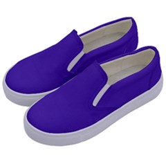 Ultra Violet Purple Kids  Canvas Slip Ons by Patternsandcolors