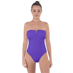 Ultra Violet Purple Tie Back One Piece Swimsuit by Patternsandcolors