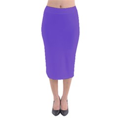 Ultra Violet Purple Velvet Midi Pencil Skirt by Patternsandcolors