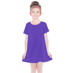 Ultra Violet Purple Kids  Simple Cotton Dress