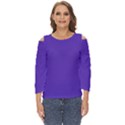 Ultra Violet Purple Cut Out Wide Sleeve Top View1