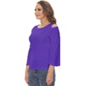 Ultra Violet Purple Cut Out Wide Sleeve Top View2