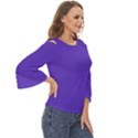 Ultra Violet Purple Cut Out Wide Sleeve Top View3