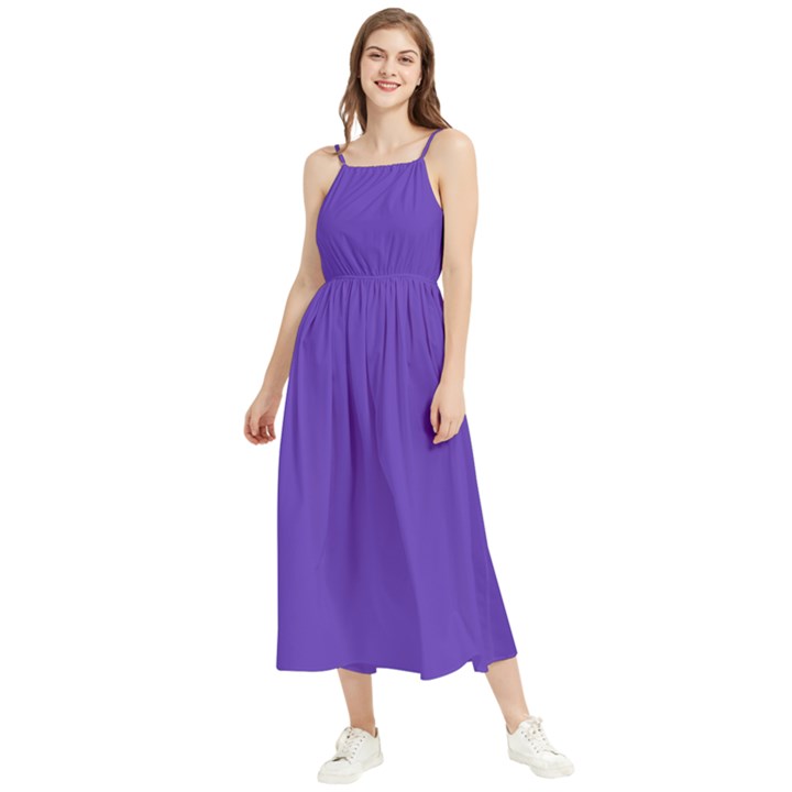 Ultra Violet Purple Boho Sleeveless Summer Dress