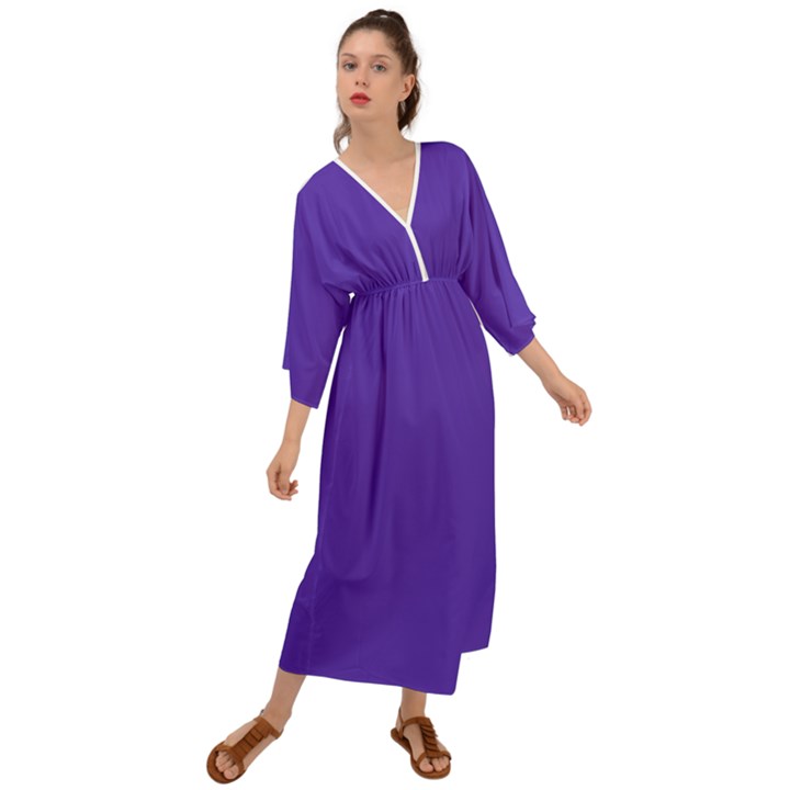 Ultra Violet Purple Grecian Style  Maxi Dress