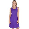 Ultra Violet Purple Knee Length Skater Dress With Pockets View1