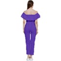 Ultra Violet Purple Bardot Ruffle jumpsuit View4