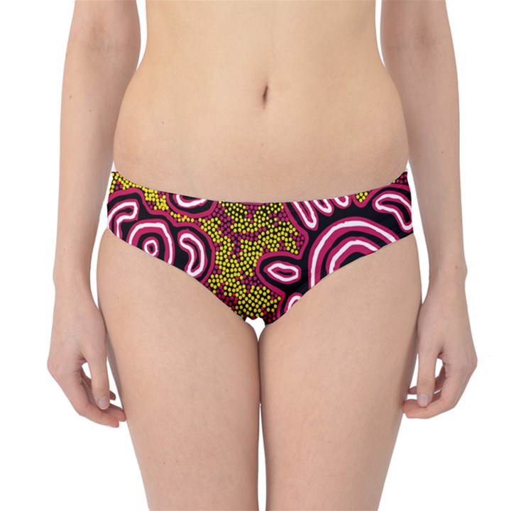 Authentic Aboriginal Art - You Belong Hipster Bikini Bottoms