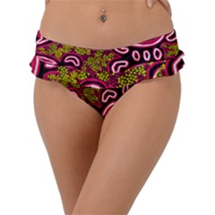 Authentic Aboriginal Art - You Belong Frill Bikini Bottoms by hogartharts