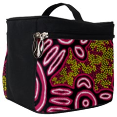 Authentic Aboriginal Art - You Belong Make Up Travel Bag (big) by hogartharts