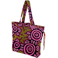 Authentic Aboriginal Art - You Belong Drawstring Tote Bag by hogartharts