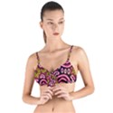 Authentic Aboriginal Art - You Belong Tie Up Cut Bikini Top View1