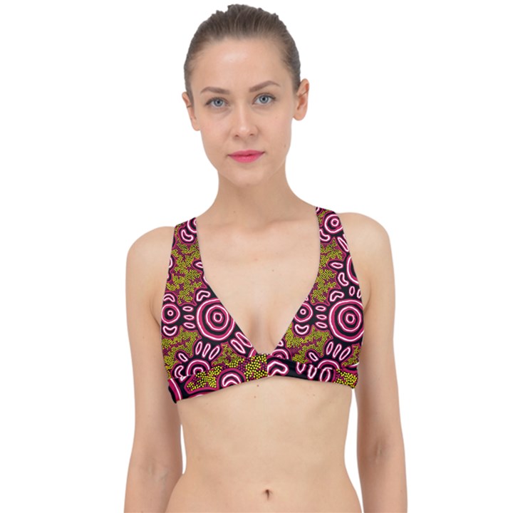 Authentic Aboriginal Art - You Belong Classic Banded Bikini Top