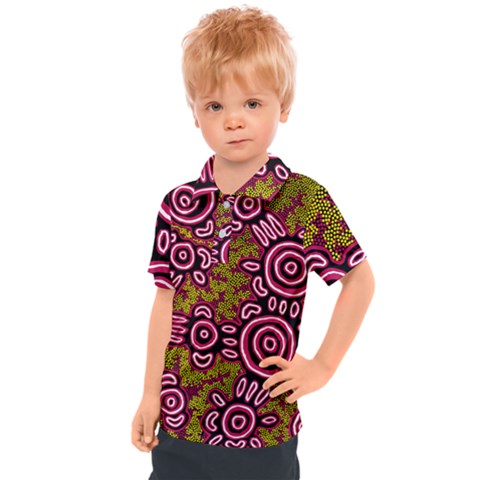 Authentic Aboriginal Art - You Belong Kids  Polo T-shirt by hogartharts