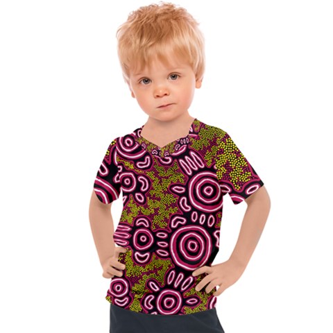 Authentic Aboriginal Art - You Belong Kids  Sports T-shirt by hogartharts