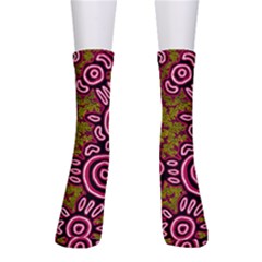 Authentic Aboriginal Art - You Belong Crew Socks by hogartharts