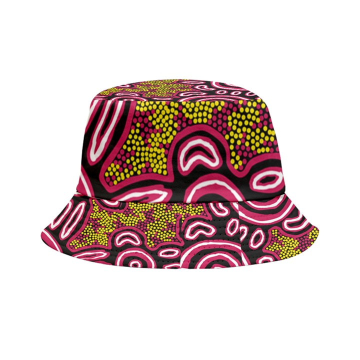 Authentic Aboriginal Art - You Belong Inside Out Bucket Hat