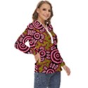 Authentic Aboriginal Art - You Belong Zip Up Long Sleeve Blouse View3