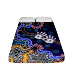 Authentic Aboriginal Art - Discovering Your Dreams Fitted Sheet (full/ Double Size) by hogartharts