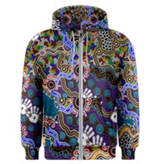 Authentic Aboriginal Art - Discovering Your Dreams Men s Zipper Hoodie by hogartharts