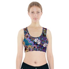 Authentic Aboriginal Art - Discovering Your Dreams Sports Bra With Pocket by hogartharts